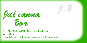 julianna bor business card